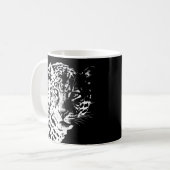 Pop Art Moderne Sjabloon Dieren Leopard Koffiemok (Voorkant links)