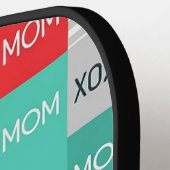Pop Art MOM Love Pattern with Hearts & Bows (1) Pickleball Paddle (Links Detail)