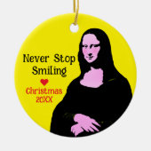 Pop Art Mona Lisa Kunstliefhebber  Keramisch Ornament (Voorkant)