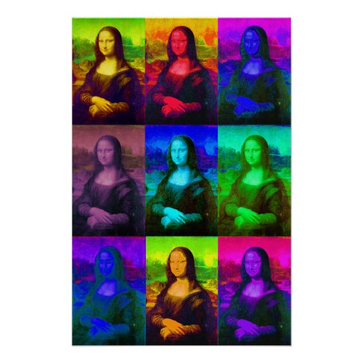Pop Art Mona Lisa Perfect Poster (Voorkant)