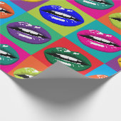 Pop-art mond cadeaupapier (Hoek)