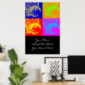Pop Art Motivatie Aim Quote Basketball Print (Thuiskantoor)