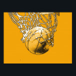 Pop Art Motivatie Basketbal Poster<br><div class="desc">Ik hou van dit spel. Populaire sport - Basketball Game Ball Afbeelding.</div>