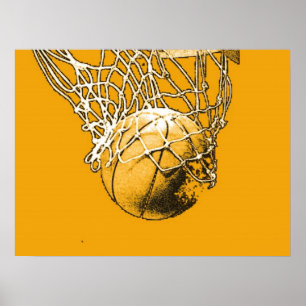 Pop Art Motivatie Basketbal Poster