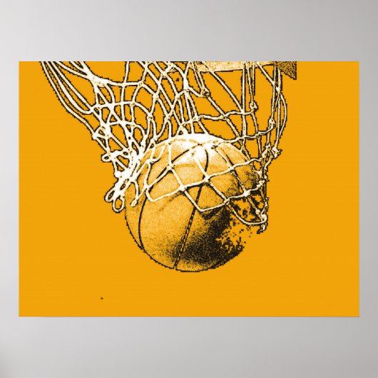 Pop Art Motivatie Basketbal Poster (Voorkant)