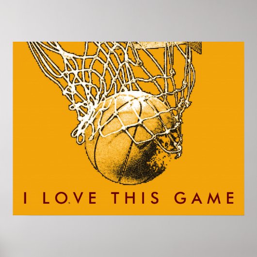 Pop Art Motivatie Basketbal Poster (Voorkant)
