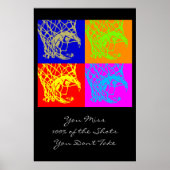 Pop Art Motivatie Citaat Basketball Poster afdrukk (Voorkant)