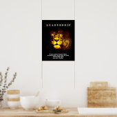 Pop Art Motivatie leiderschap Lion Poster (Keuken)