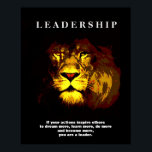 Pop Art Motivatie leiderschap Lion Poster<br><div class="desc">Lion Digital Artwork - Lion Head Computer Animal Art - College Pop Art - Wild Big Cats Computer Afbeeldingen</div>