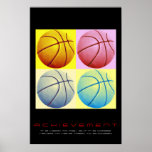 Pop Art Motivatie prestatie basketbal Poster<br><div class="desc">Ik hou van dit spel. Populaire sport - Basketball Game Ball Afbeelding.</div>