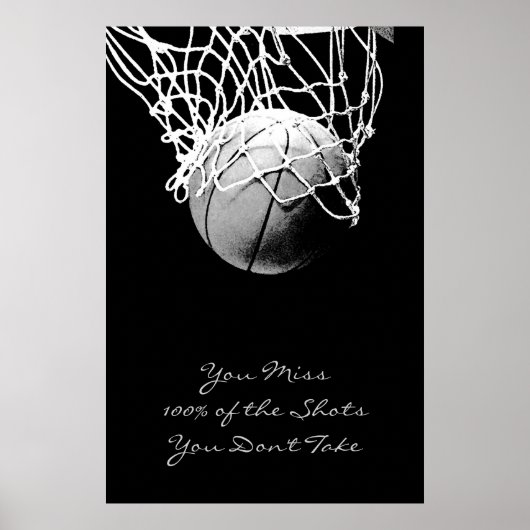 Pop Art Motivatie prijsopgave Basketball Print (Voorkant)