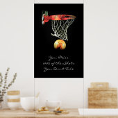 Pop Art Motivatie prijsopgave Basketball Print (Keuken)