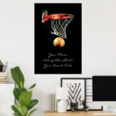 Pop Art Motivatie prijsopgave Basketball Print (Thuiskantoor)