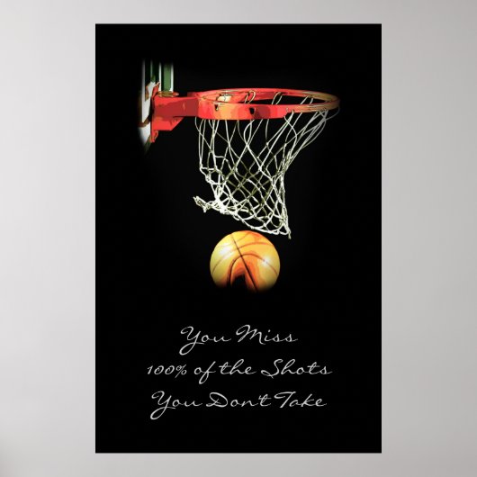 Pop Art Motivatie prijsopgave Basketball Print (Voorkant)