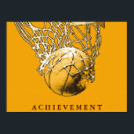 Pop Art Motivatie Sport Basketbal Poster<br><div class="desc">Ik hou van dit spel. Populaire sport - Basketball Game Ball Afbeelding.</div>