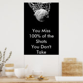 Pop Art Motiverende Quote Basketbal Poster (Keuken)