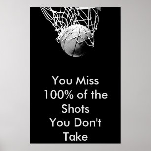 Pop Art Motiverende Quote Basketbal Poster
