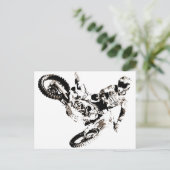 Pop Art Motocross Motorcyle Sport Briefkaart (Staand voorkant)