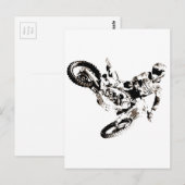 Pop Art Motocross Motorcyle Sport Briefkaart (Voorkant / Achterkant)
