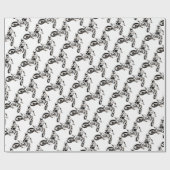 Pop Art Motocross Motorcyle Sport Cadeaupapier (Vlak)