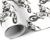 Pop Art Motocross Motorcyle Sport Cadeaupapier (Rol Hoek)