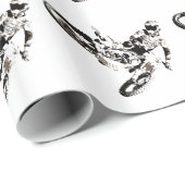 Pop Art Motocross Motorcyle Sport Cadeaupapier (Rol Hoek)