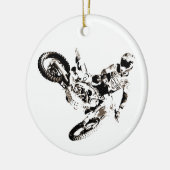 Pop Art Motocross Motorcyle Sport Keramisch Ornament (Links)