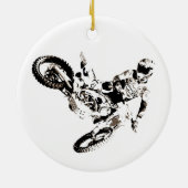 Pop Art Motocross Motorcyle Sport Keramisch Ornament (Achterkant)