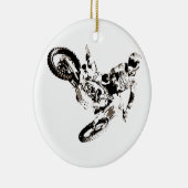 Pop Art Motocross Motorcyle Sport Keramisch Ornament (Rechts)