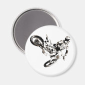 Pop Art Motocross Motorcyle Sport Magneet (Voorkant / Achterkant)