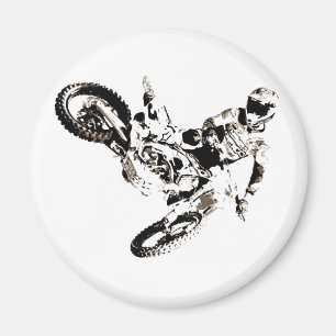 Pop Art Motocross Motorcyle Sport Magneet