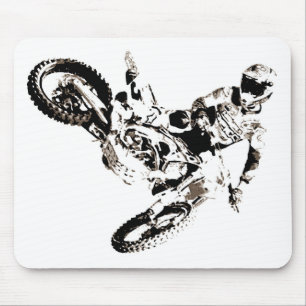 Pop Art Motocross Motorcyle Sport Muismat