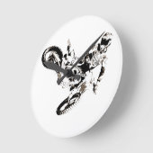 Pop Art Motocross Motorcyle Sport Ronde Klok (Hoek)