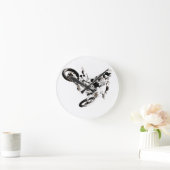Pop Art Motocross Motorcyle Sport Ronde Klok (Huis)