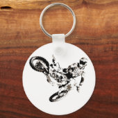 Pop Art Motocross Motorcyle Sport Sleutelhanger (Voorkant)