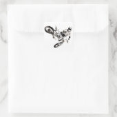 Pop Art Motocross Motorcyle Sport Vierkante Sticker (Tas)