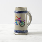Pop Art MOTORCYCLUS BEER STEIN Mok (Voorkant rechts)