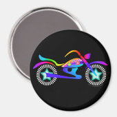 Pop Art MOTORCYCLUS Magnet (Voorkant / Achterkant)