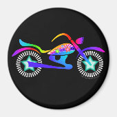 Pop Art MOTORCYCLUS Magnet (Voorkant)