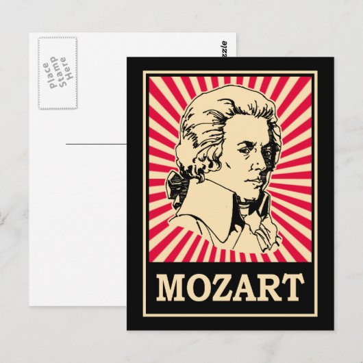 Pop Art Mozart Briefkaart (Voorkant / Achterkant)