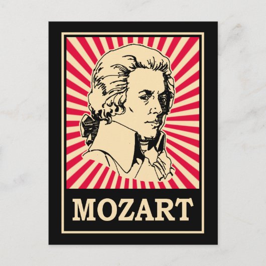 Pop Art Mozart Briefkaart (Voorkant)
