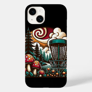 Pop Art Mushrooms en Disc Golf Course Ai Art Case-Mate iPhone 14 Hoesje