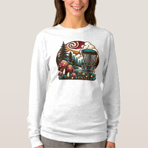 Pop Art Mushrooms en Disc Golf Course Ai Art T-shirt