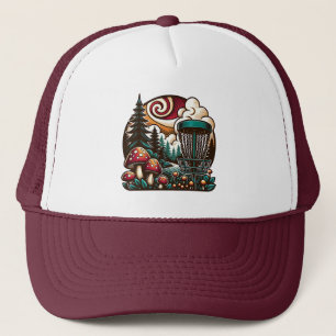 Pop Art Mushrooms en Disc Golf Course Ai Art Trucker Pet