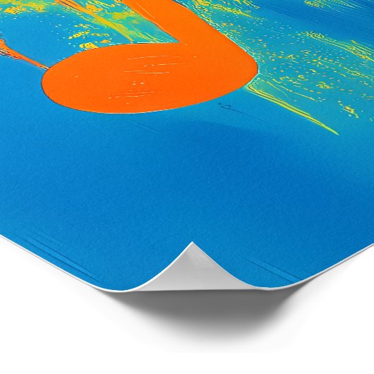 Pop Art Music Lover - Groove met Dragon Emblem Poster (Hoek)