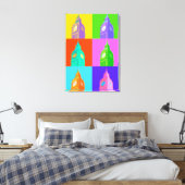Pop Art Neon Big Ben Canvas Afdruk (Insitu (Slaapkamer))