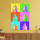 Pop Art Neon Big Ben Canvas Afdruk (Insitu (Woonkamer))