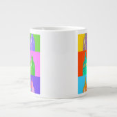 Pop Art Neon Big Ben Grote Koffiekop (Voorkant)