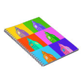 Pop Art Neon Big Ben Notitieboek (Rechterzijde)