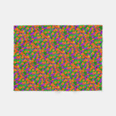 Pop Art Neon Tulips Fleece Deken (Voorkant (Horizontaal))